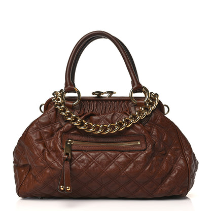 Marc Jacobs Calfskin Quilted Stam Brown 1 of 9