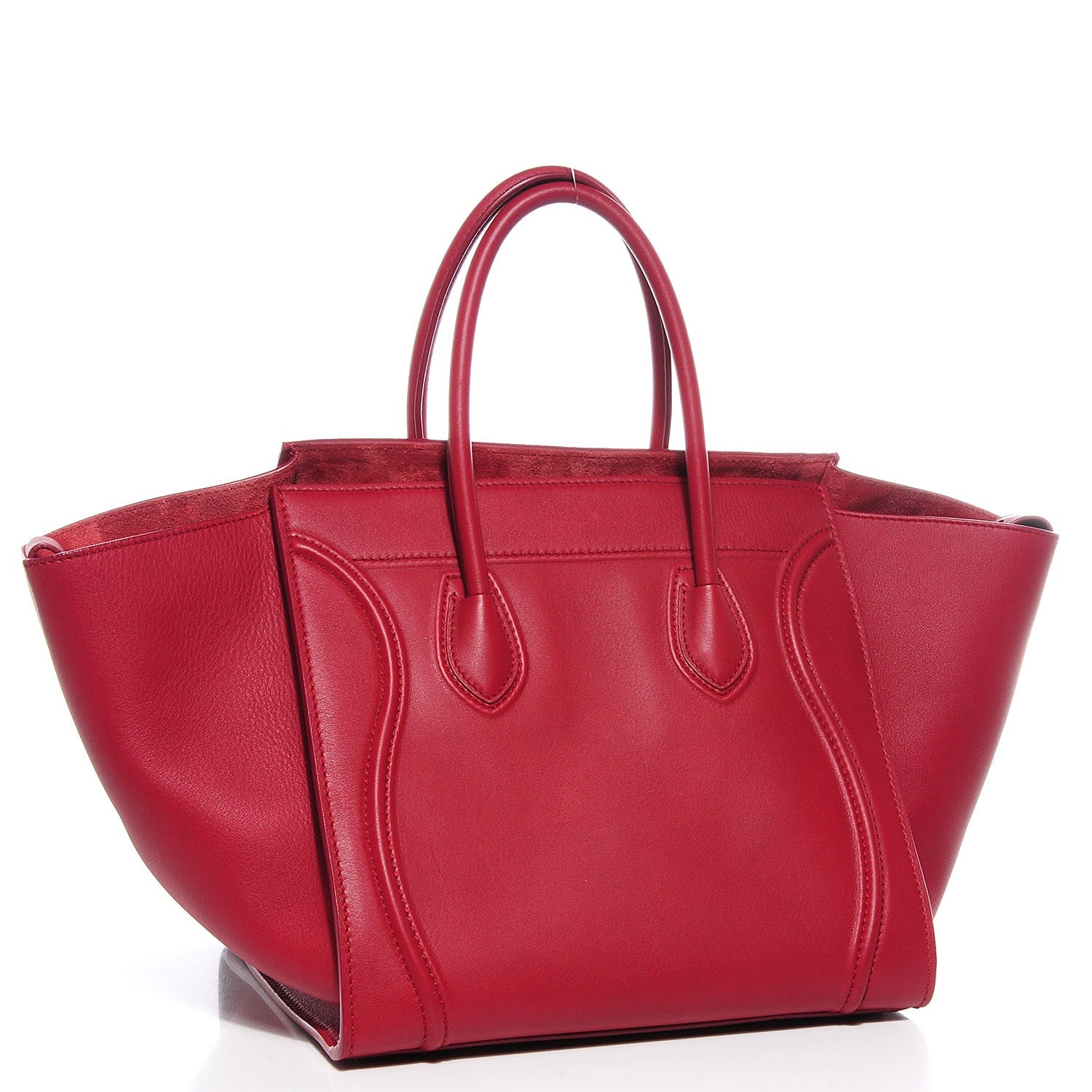Celine Supple Calfskin Medium Phantom Luggage Red 3 of 8