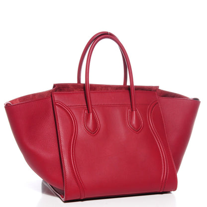 Celine Supple Calfskin Medium Phantom Luggage Red 3 of 8