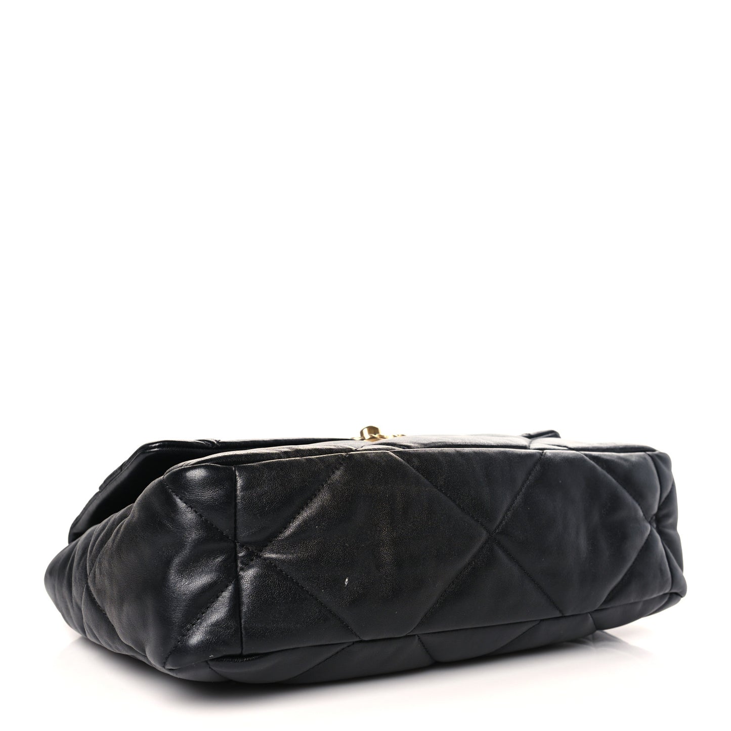 Lambskin Quilted Large Chanel 19 Flap Black
