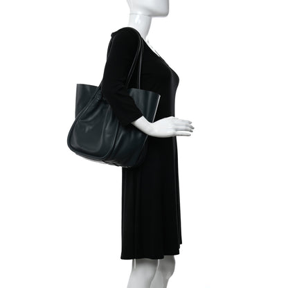 Proenza Schouler Calfskin Large Ruched Tote Petrol Green 2 of 11