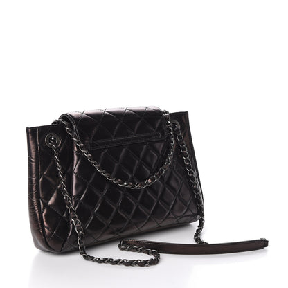 Chanel Glazed Calfskin Quilted Accordion Flap Black 3 of 11