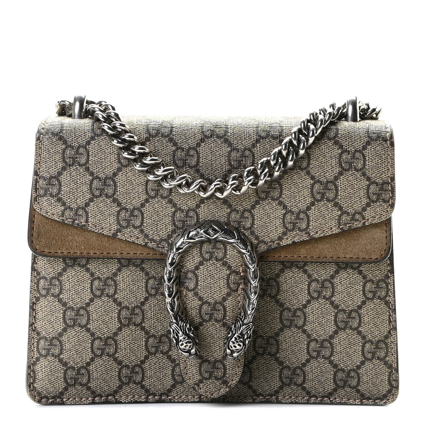 Gucci GG Supreme Monogram Mini Dionysus Shoulder Bag Taupe 1 of 9