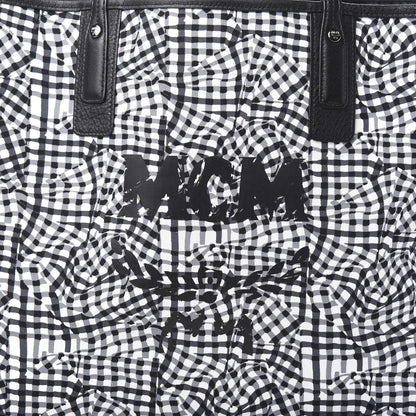 MCM Visetos Large Liz Reversible Shopper Tote Black 13 of 13