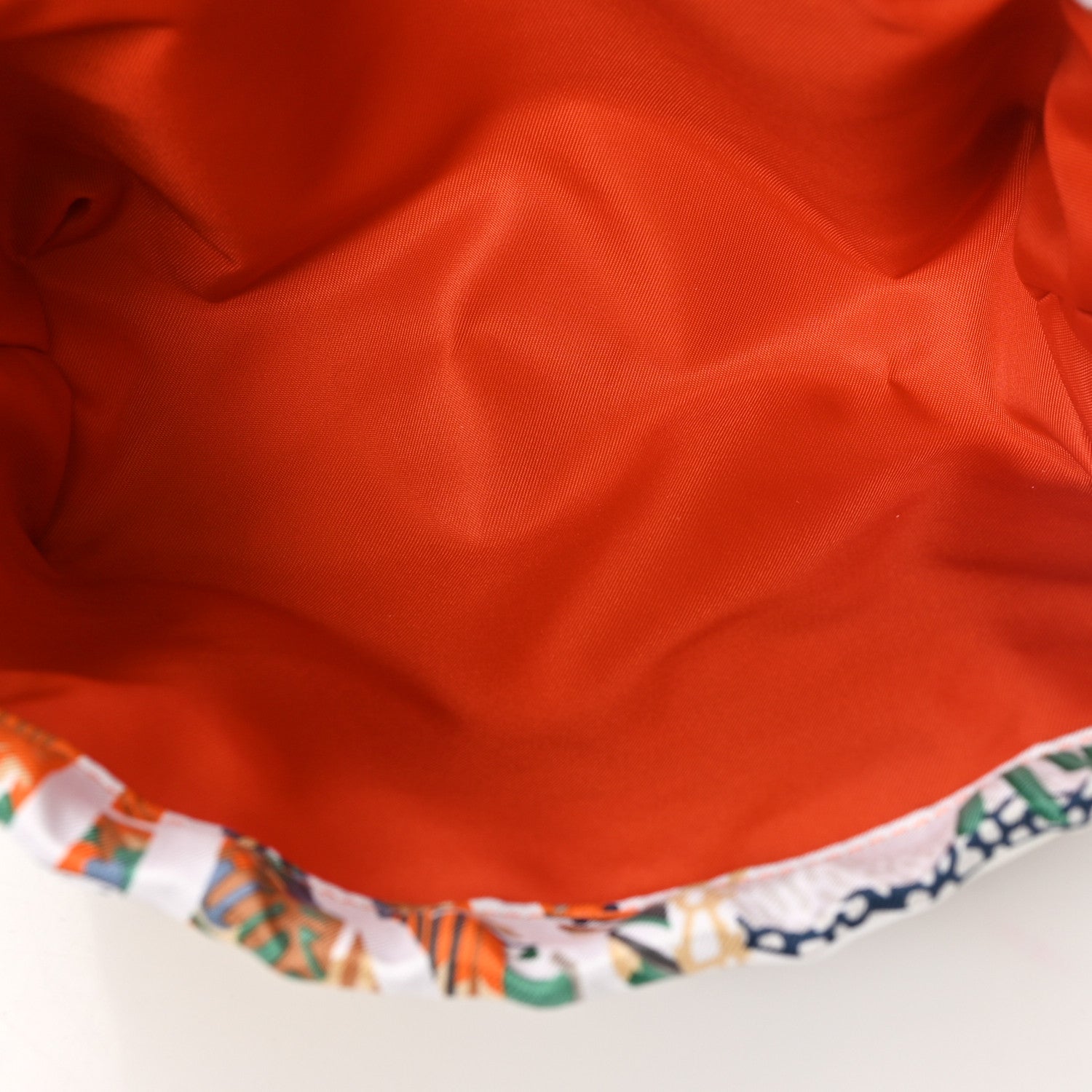 Hermes Silk Barenia En Liberte Fourbi 20 PM Orange Gris Mouette Fauve 5 of 7