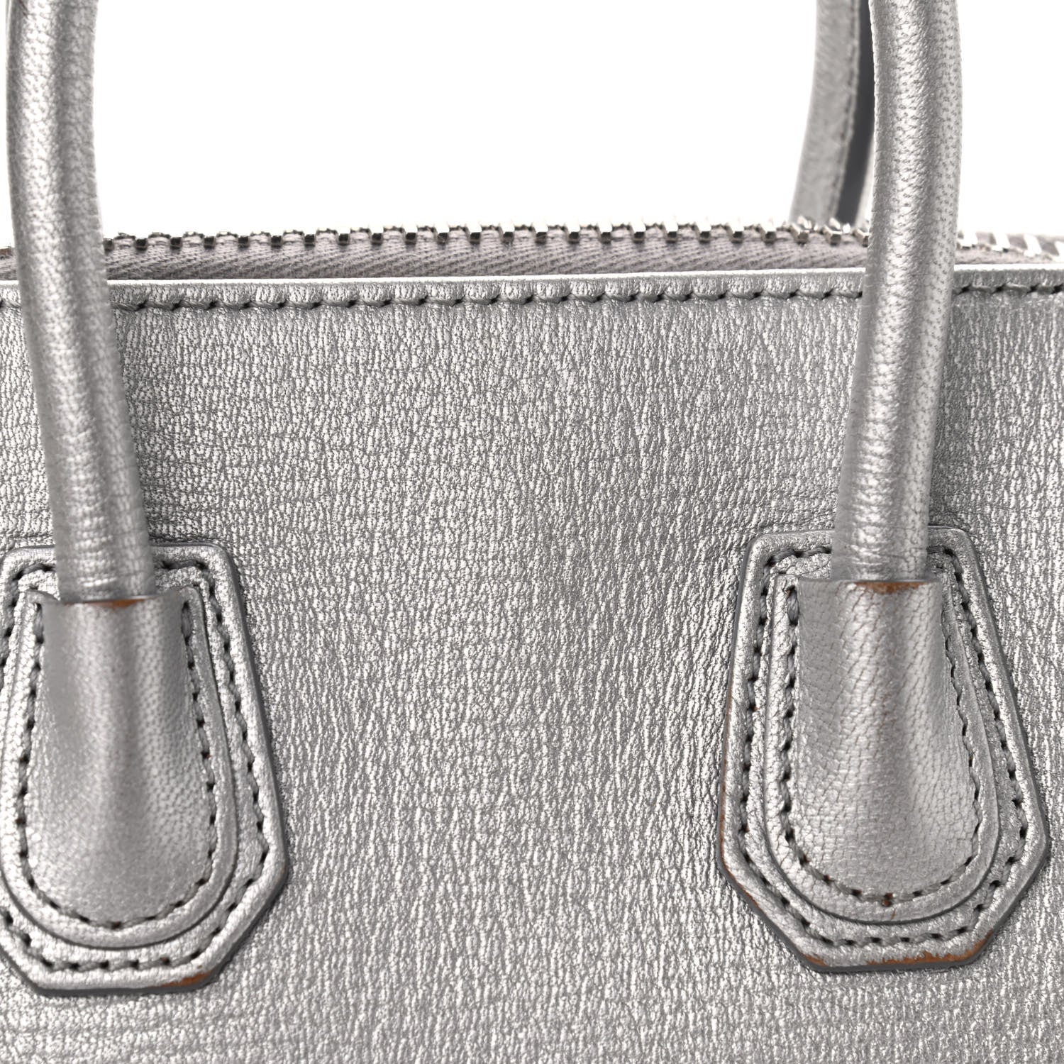Givenchy Metallic Sugar Goatskin Mini Antigona Silver 19 of 19