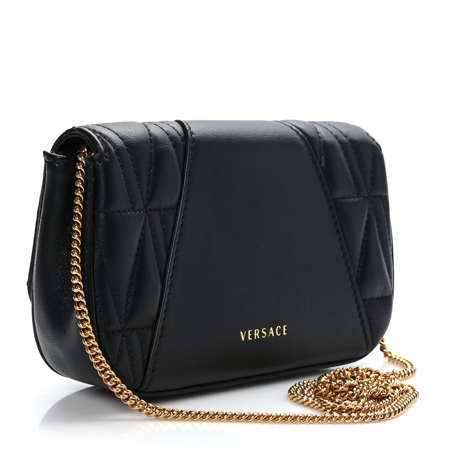 Nappa Quilted Virtus Evening Bag Black