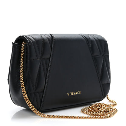 Versace Nappa Quilted Virtus Evening Bag Black 3 of 8