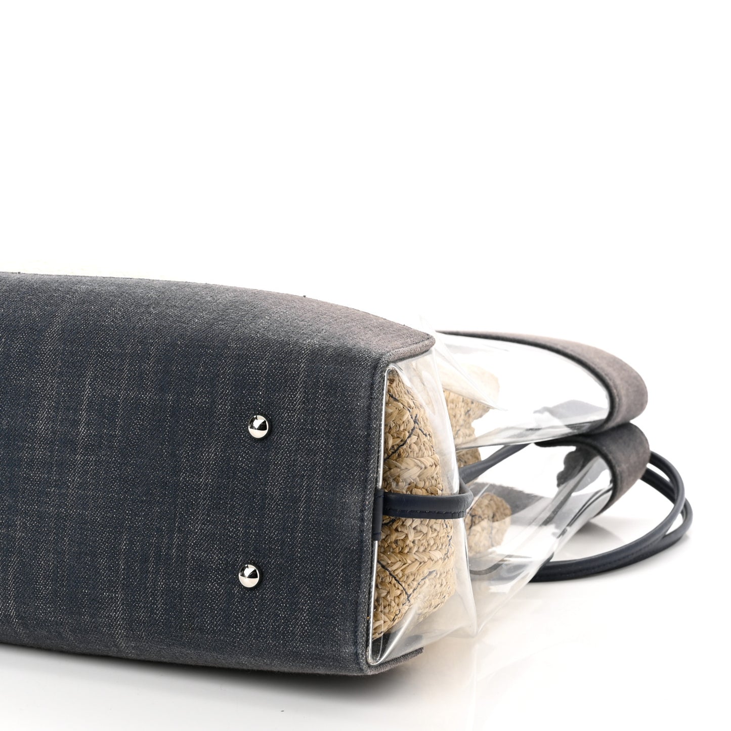 Denim PVC Quilted Chanel 31 Bag Blue