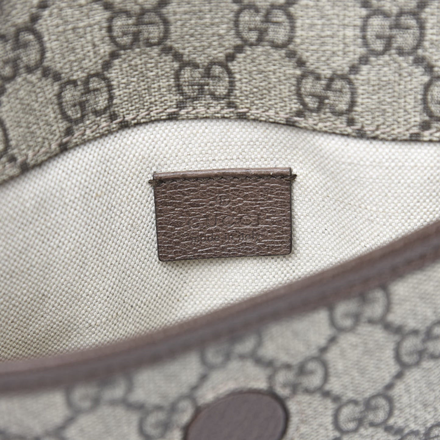 GG Supreme Monogram Neo Vintage Web Belt Bag Brown