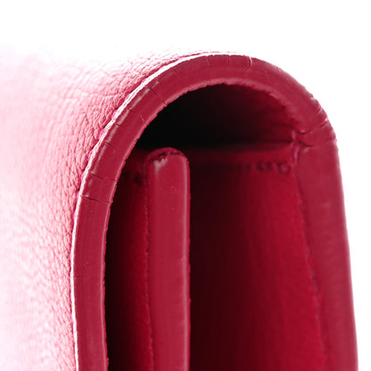 Saint Laurent Calfskin Monogram Large Belle De Jour Clutch Lipstick Fuchsia 8 of 9
