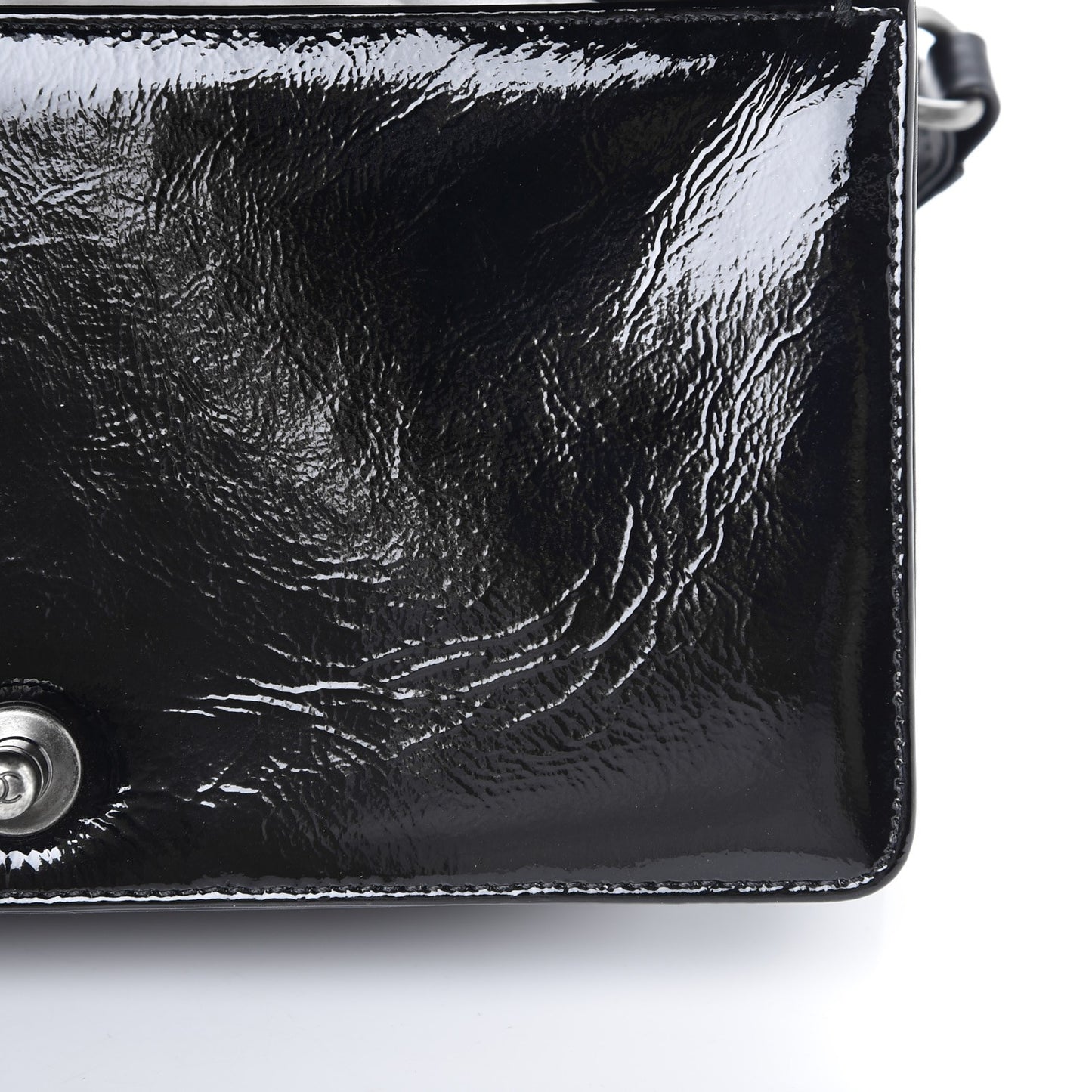 Python Patent Small Boy Flap Black