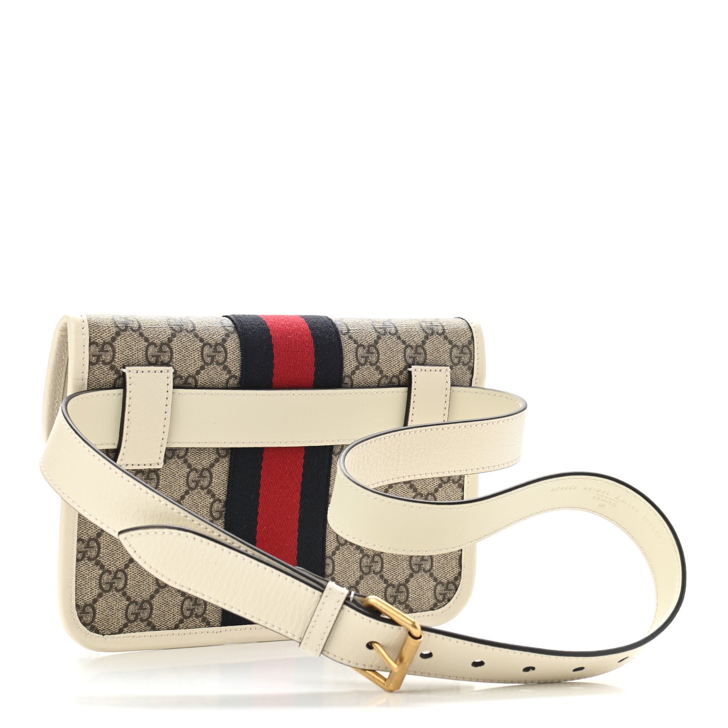 GG Supreme Monogram Web Small Ophidia Belt Bag 100 40 Brown White