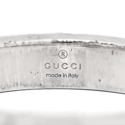 Gucci Sterling Silver 4mm Signature Ring 53 6.5 4 of 4