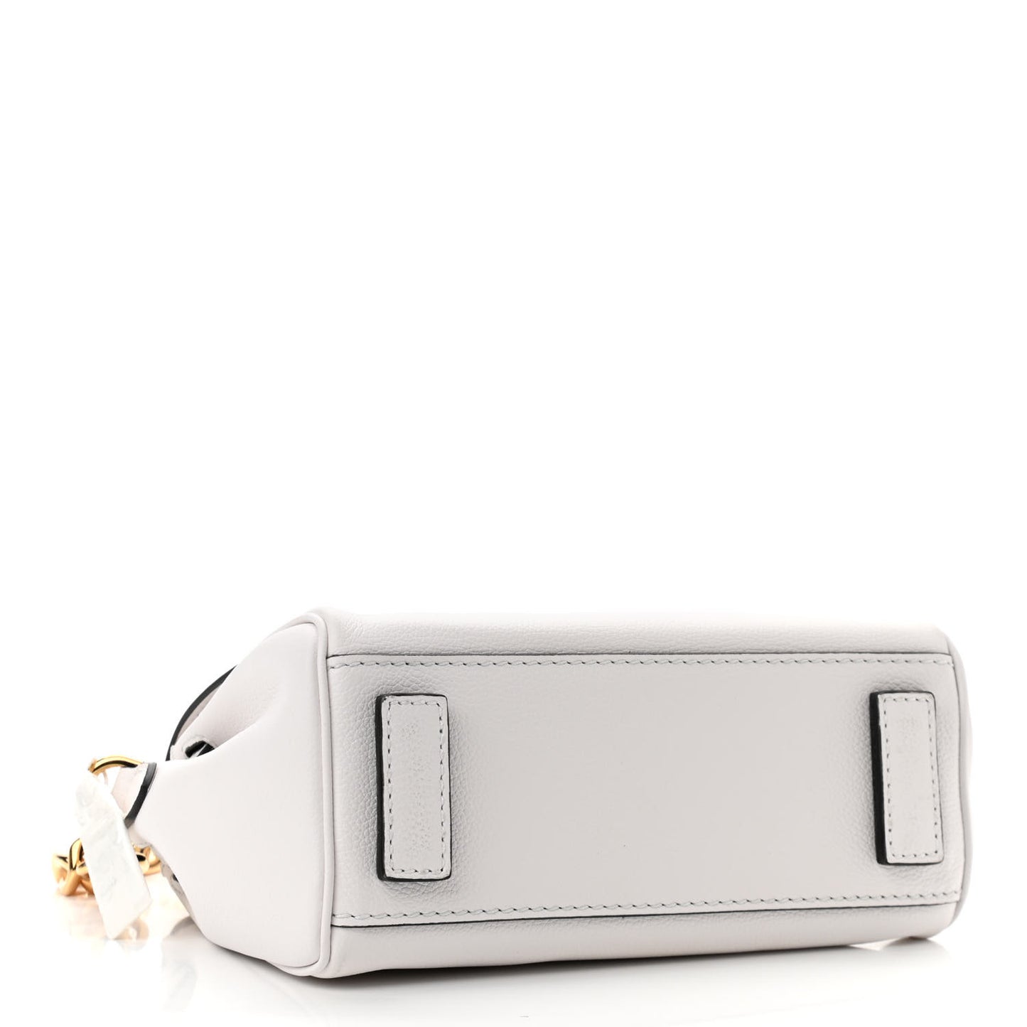 Calfskin Medusa Small Top Handle Handbag Optic White