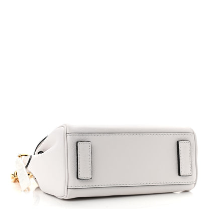 Versace Calfskin Medusa Small Top Handle Handbag Optic White 4 of 10
