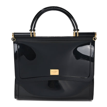 Dolce & Gabbana Patent Medium Miss Sicily Satchel Black 1 of 8