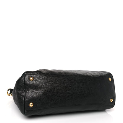 Prada Vitello Daino Top Handle Zip Tote Black 4 of 9