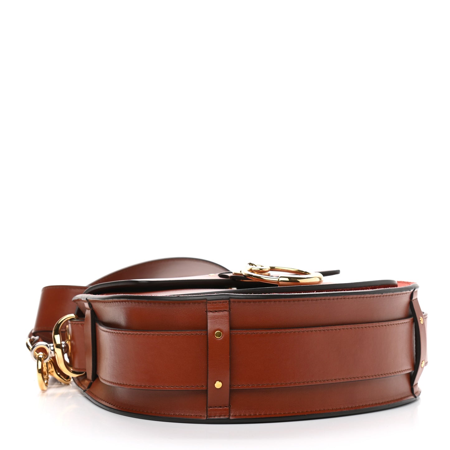 Calfskin Suede Large Tess Bag Sepia Brown
