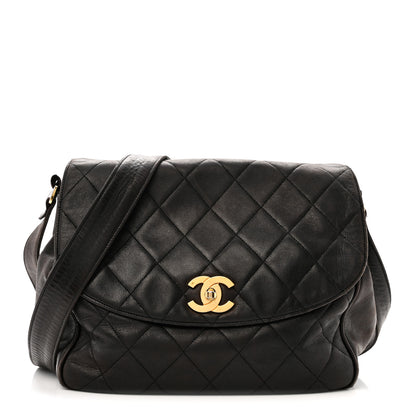 Chanel Lambskin Quilted Flap Shoulder Bag Black 1 of 16