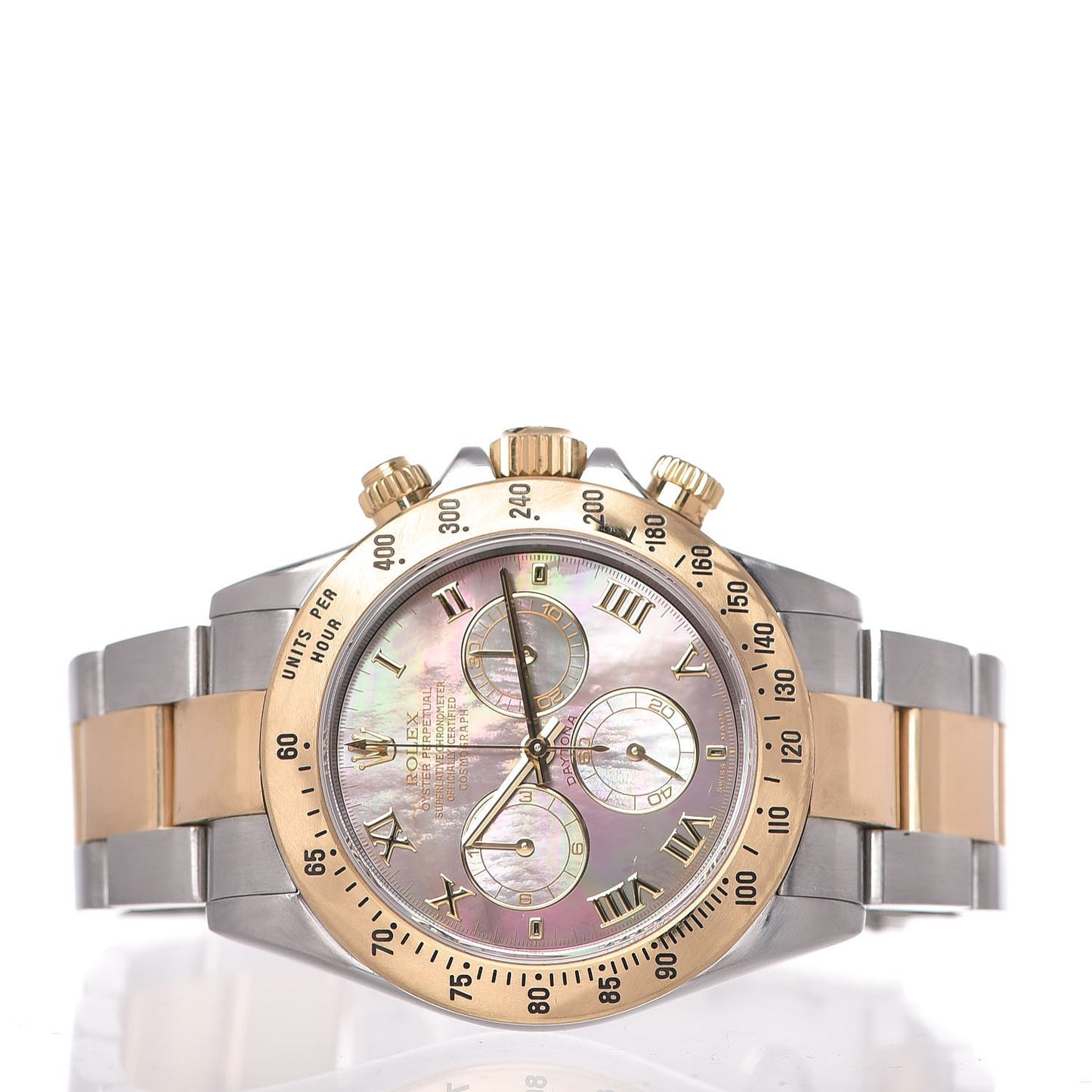 Stainless Steel 18K Yellow Gold Black Mother of Pearl 40mm Oyster Perpetual Cosmograph Daytona Watch 116523