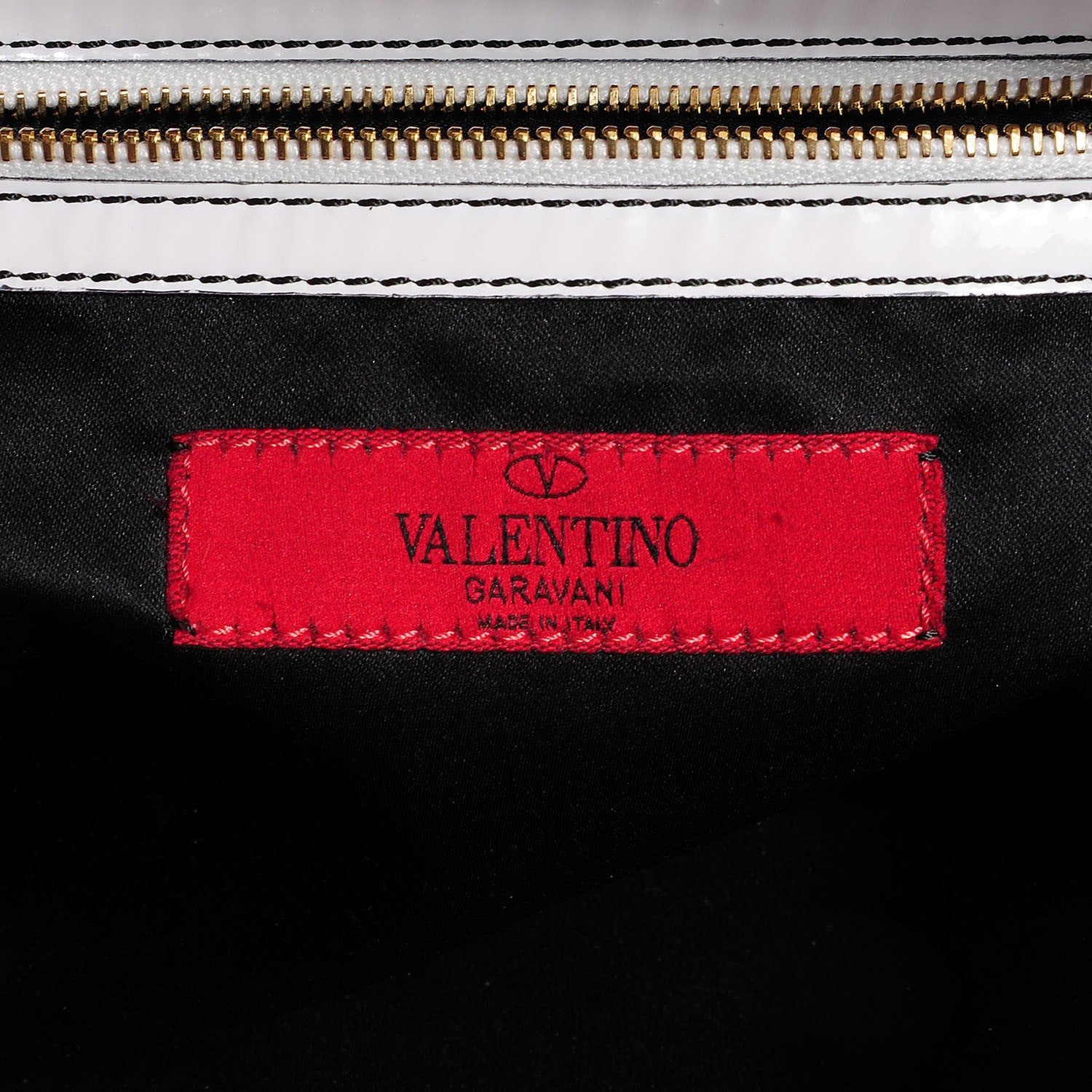 Valentino Garavani Patent Lacca Medium Nuage Bow Hobo White 6 of 7