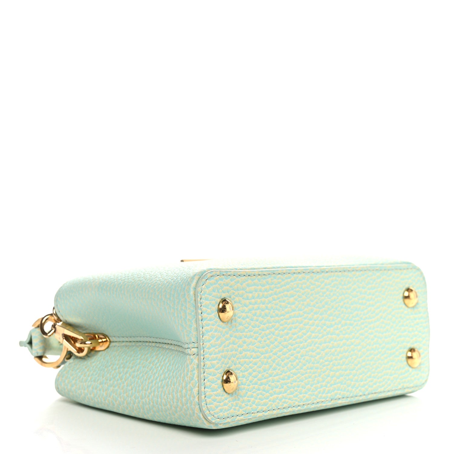 Louis Vuitton Taurillon Summer Stardust Mini Capucines Vert D'eau 7 of 13