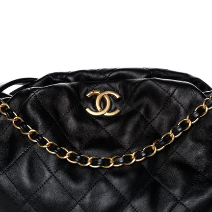 Chanel Calfskin Quilted Coco Shelter Bowling Bag Black 8 of 11