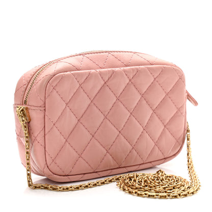 Chanel Aged Calfskin Quilted Mini Reissue Camera Case Pink 3 of 11
