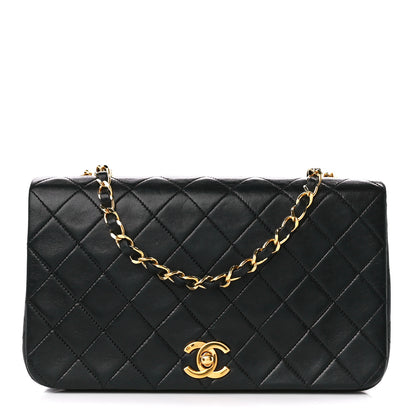 Chanel Lambskin Quilted Small Single Flap Black 1 of 12