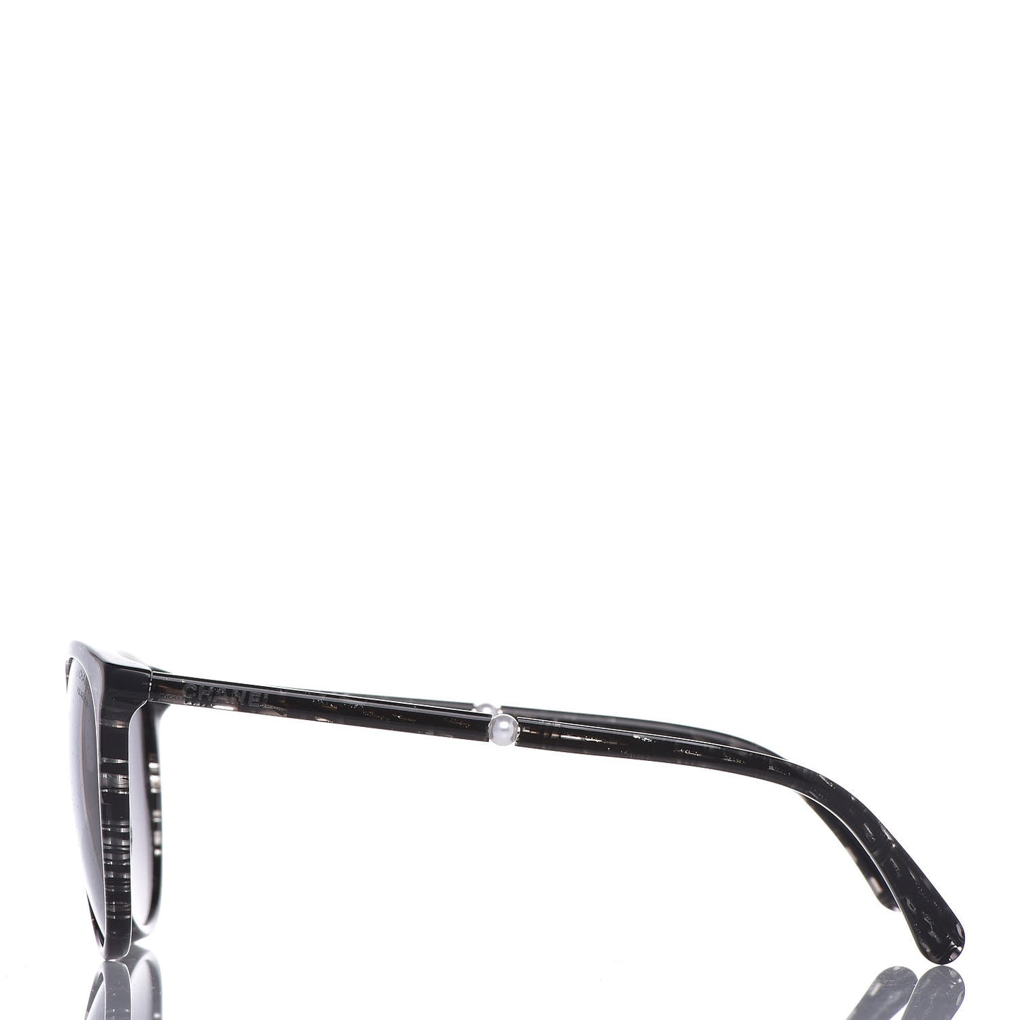 Acetate Butterfly Pearl Sunglasses 5394-H Glittered Black