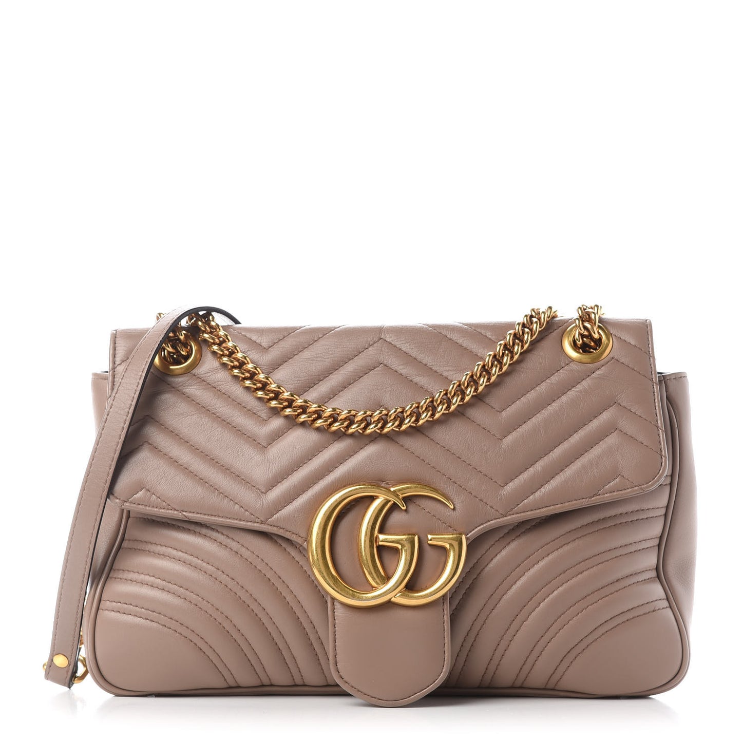 Calfskin Matelasse Medium GG Marmont Shoulder Bag Porcelain Rose