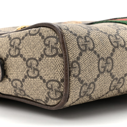Gucci GG Supreme Monogram Web Small Ophidia Belt Bag 95 38 Dark Brown 10 of 12