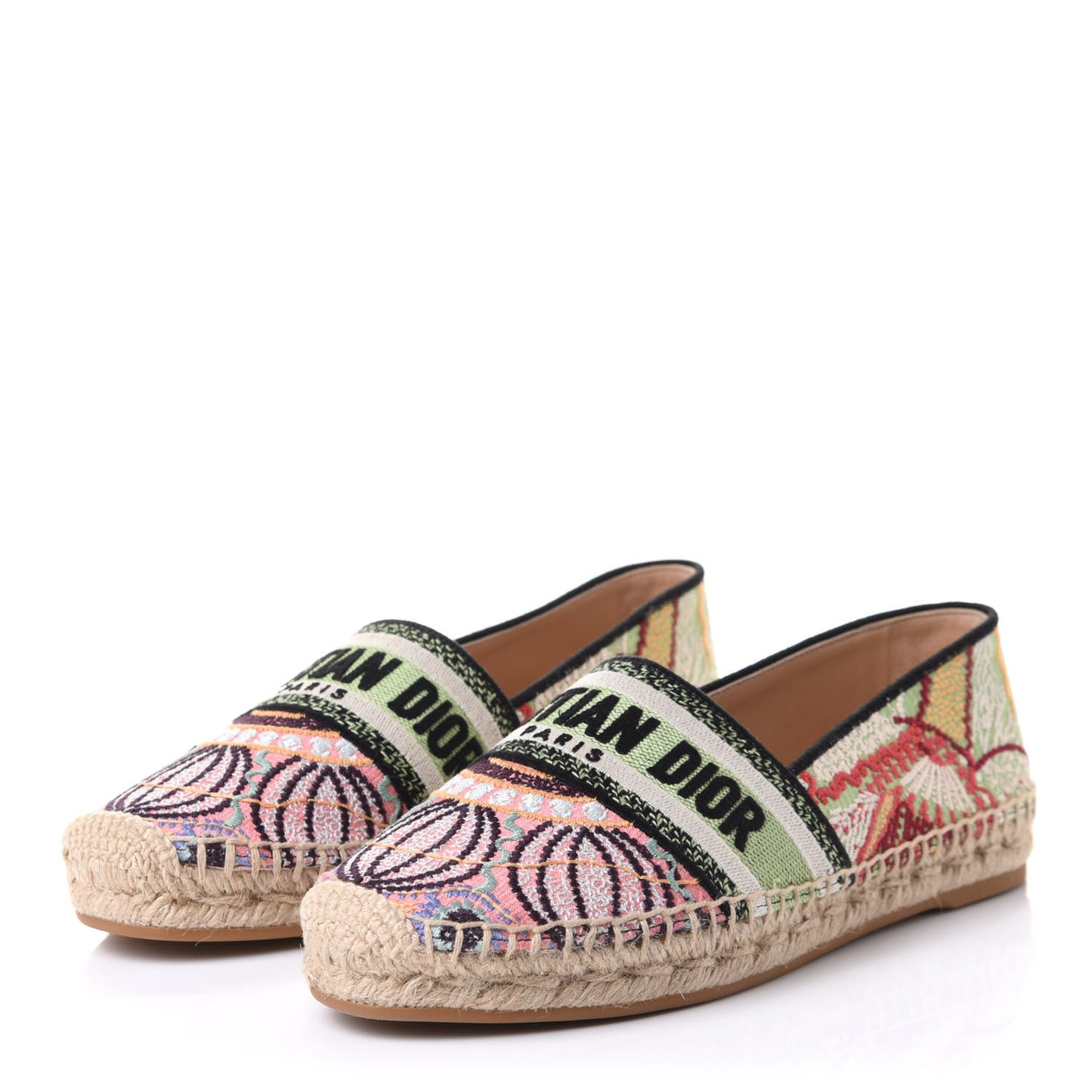 Embroidered Dior In Lights Granville Espadrille 38 Multicolor