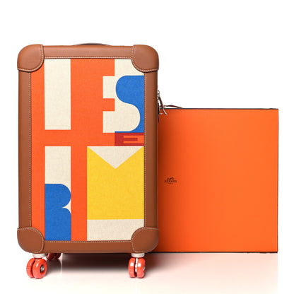Hermes Canvas Taurillon Regate RMS Rolling Trolley Luggage Multicolor 9 of 9