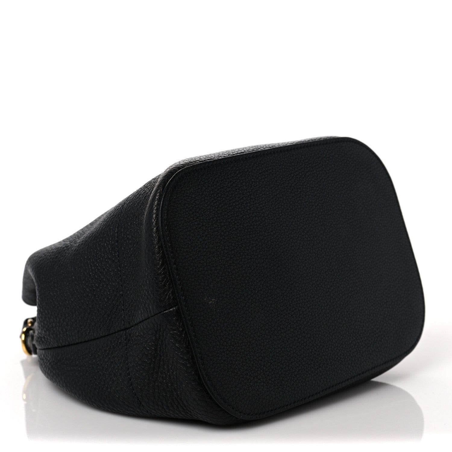 Prada Vitello Daino Drawstring Bucket Black 4 of 8