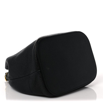 Prada Vitello Daino Drawstring Bucket Black 4 of 8