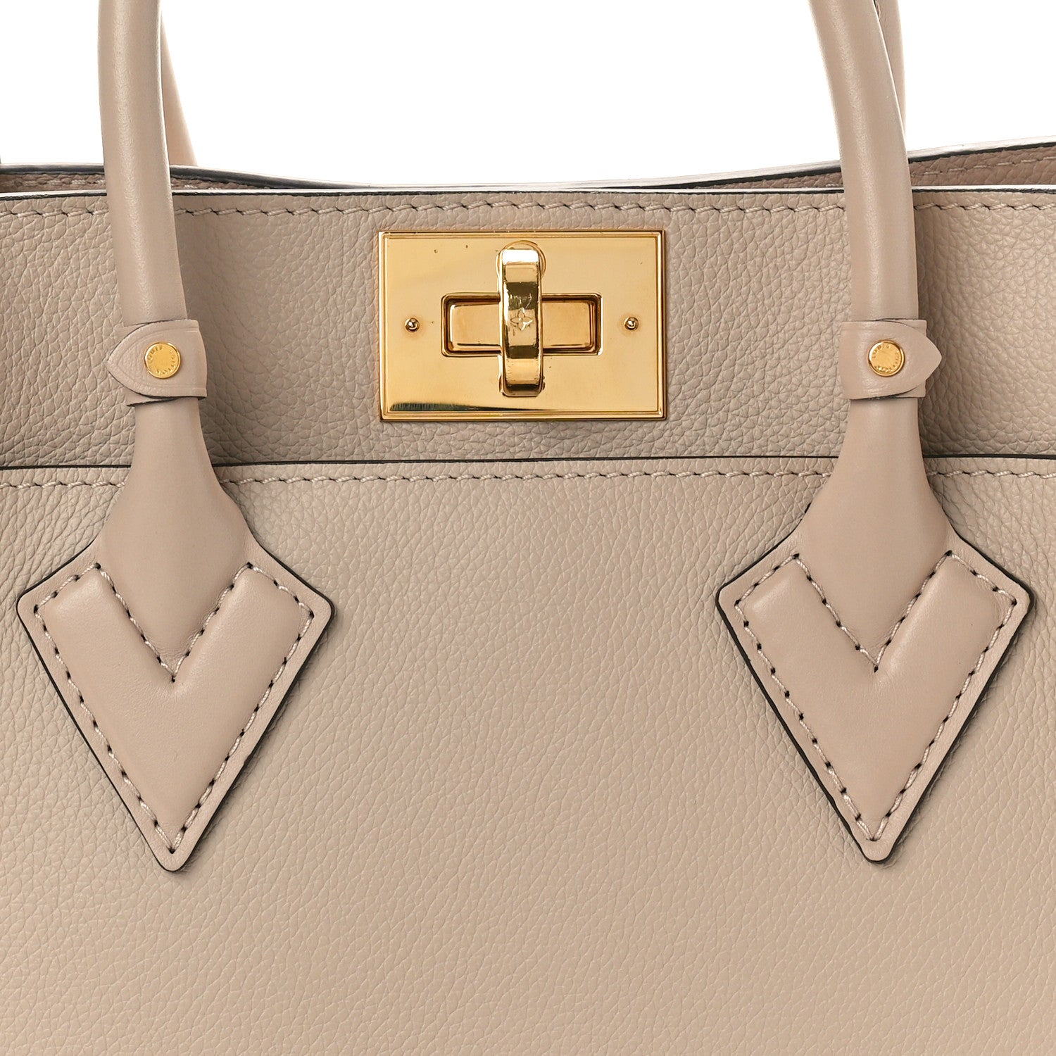 Louis Vuitton Calfskin Monogram On My Side PM Greige 7 of 9
