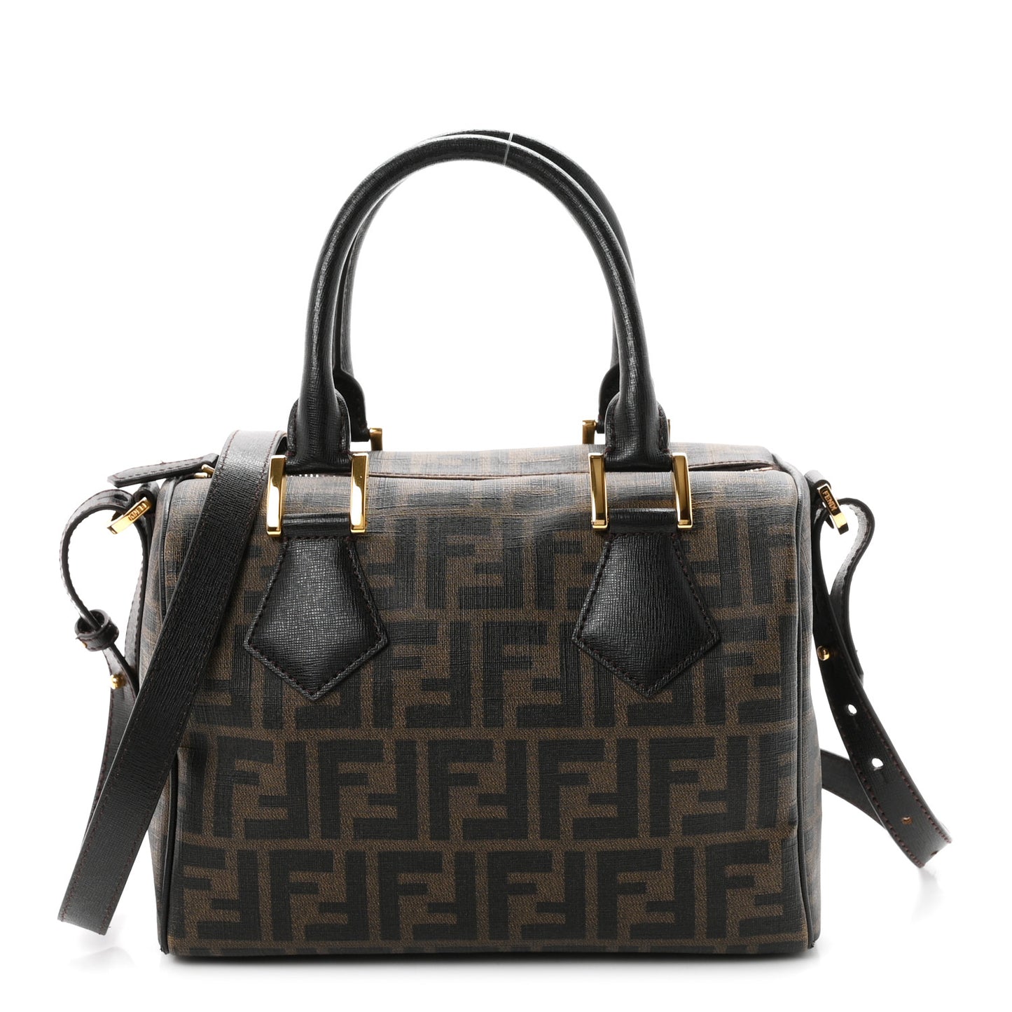 Zucca Cuoio Lucido Mini Boston Satchel Tobacco Moro