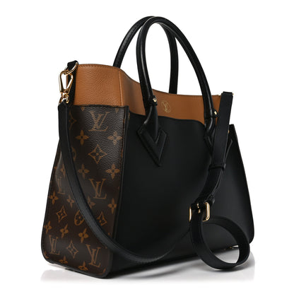Louis Vuitton Calfskin Monogram On My Side MM Black 3 of 9