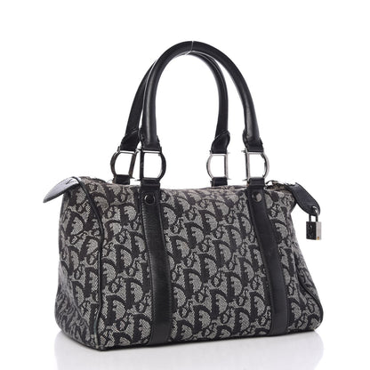 Christian Dior Denim Monogram Boston Navy 3 of 22