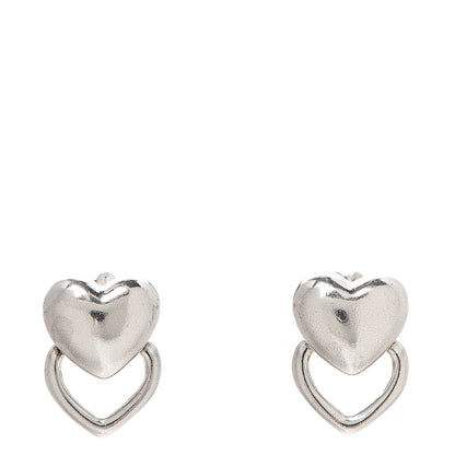 Tiffany Sterling Silver Double Heart Earrings 1 of 4