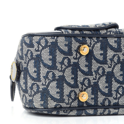Christian Dior Monogram Mini Saddle Bowler Navy Navy 8 of 9