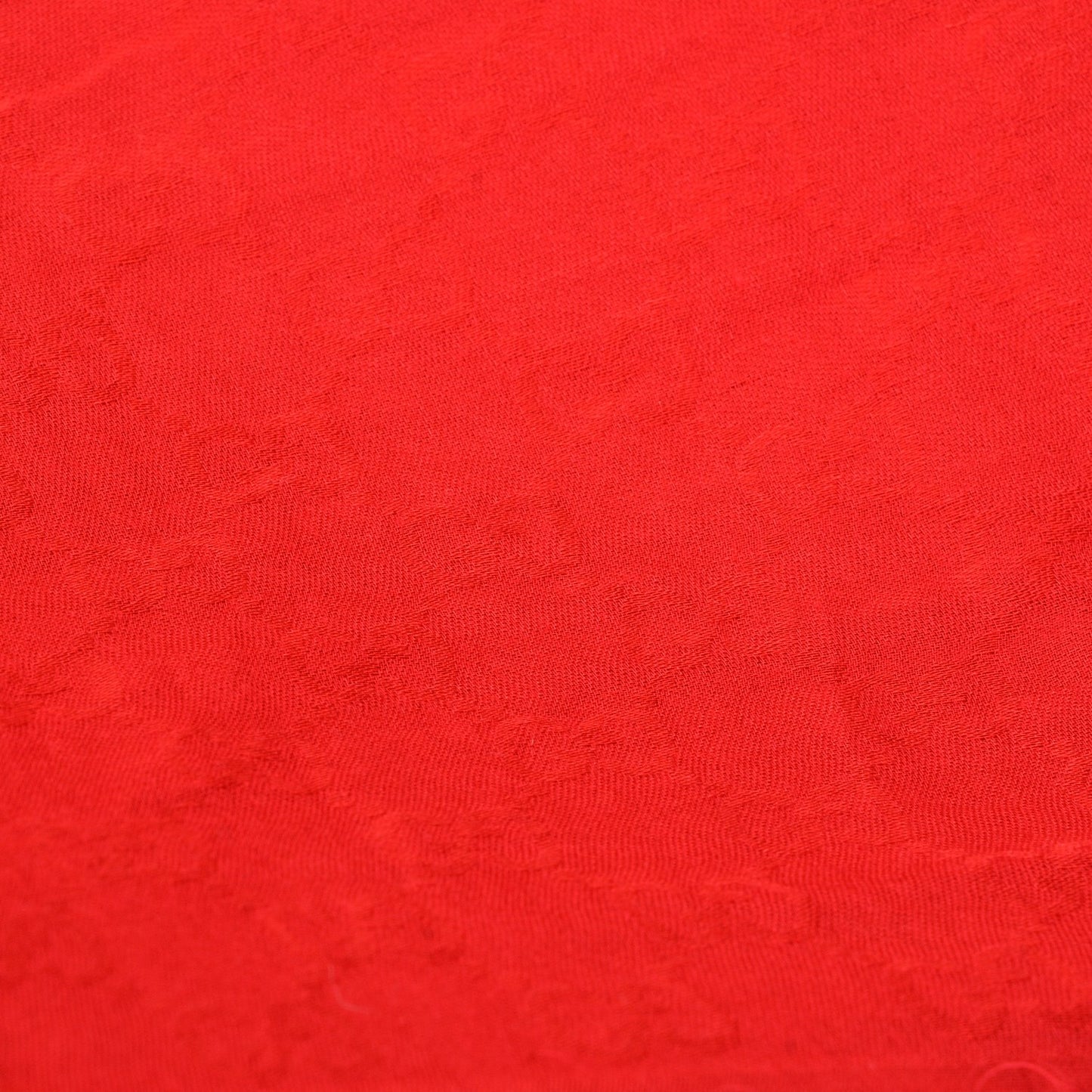 Modal Cotton Monogram Fringe Square Scarf Red