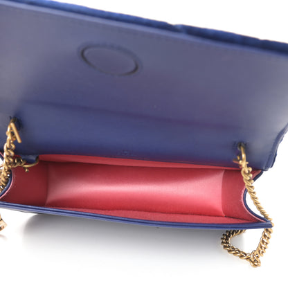 Gucci Velvet Matelasse GG Marmont Mini Bag Cobalt Blue 5 of 13