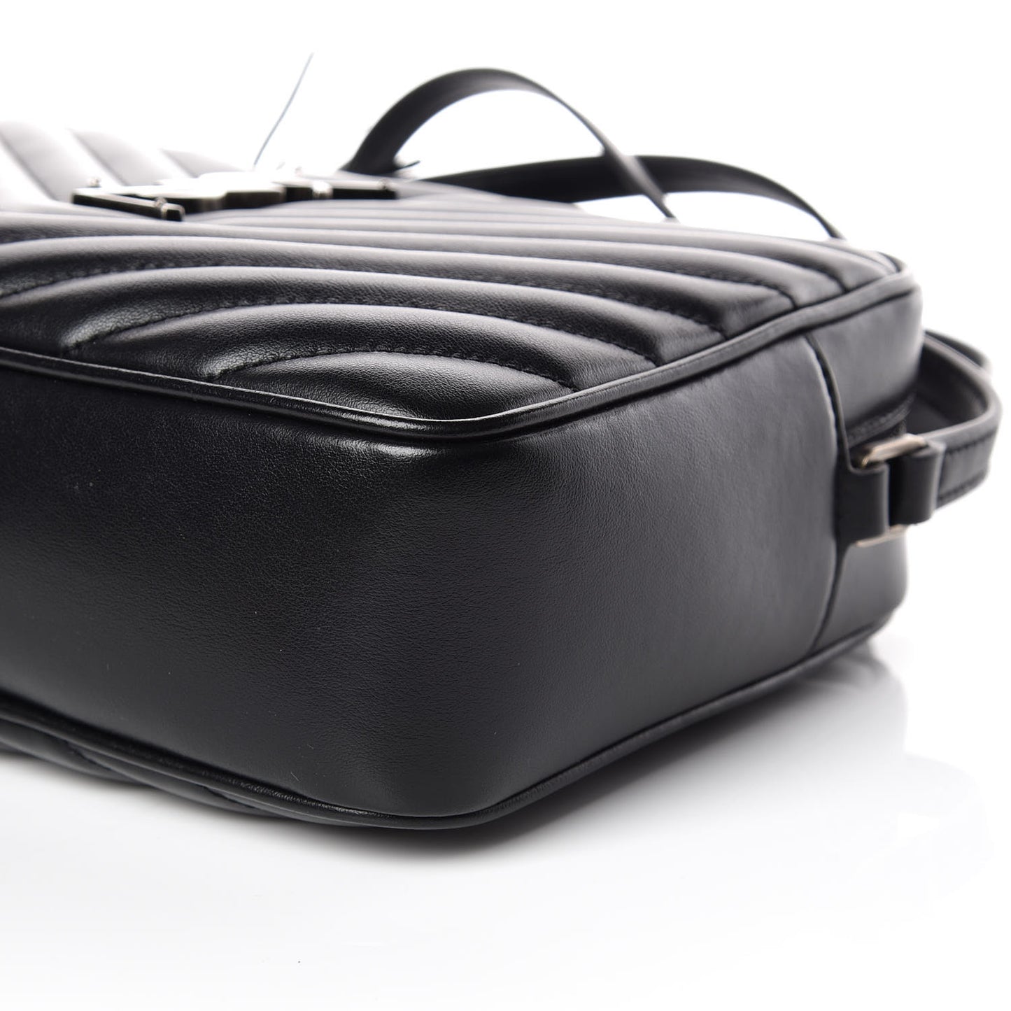 Calfskin Matelasse Monogram Lou Camera Bag Black