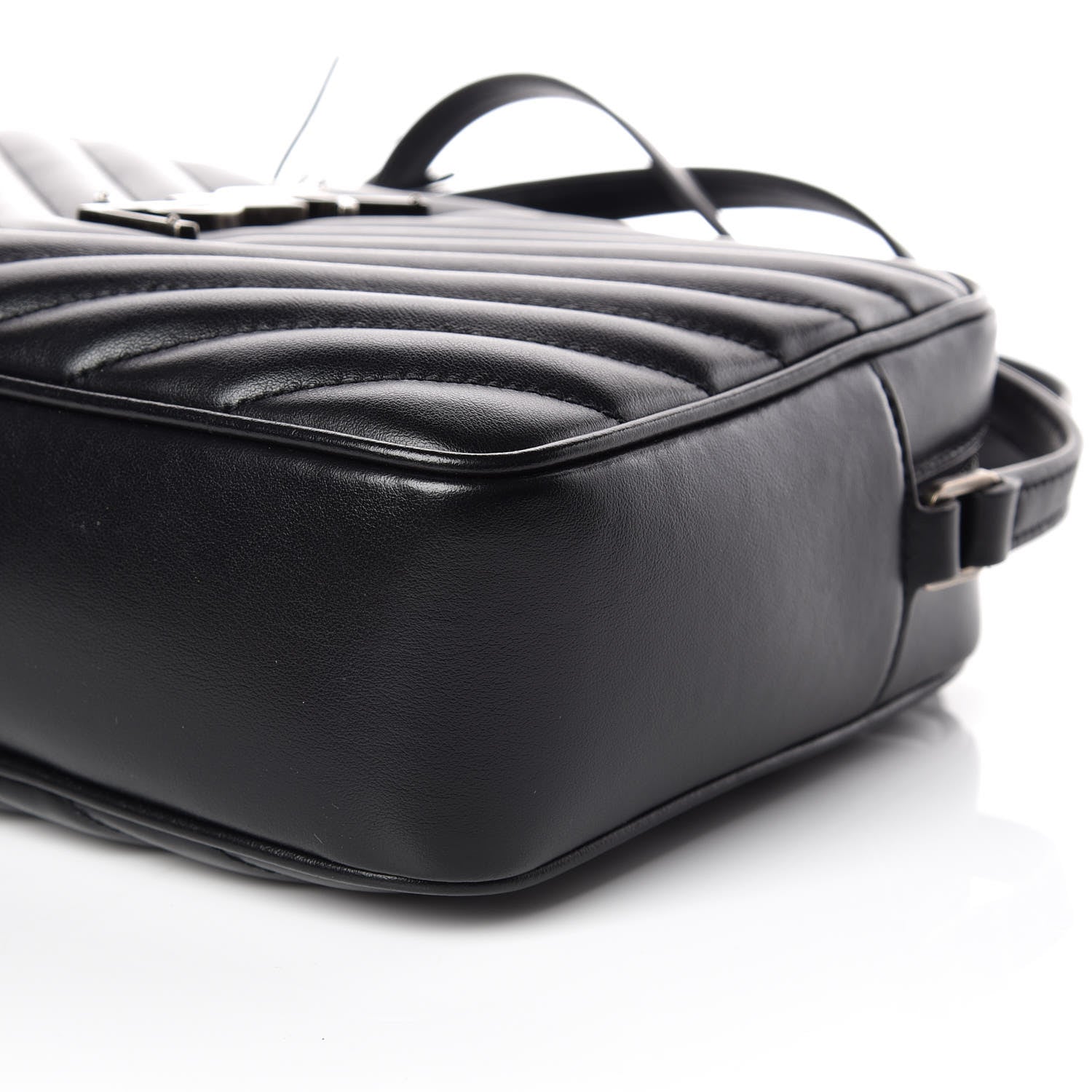 Saint Laurent Calfskin Matelasse Monogram Lou Camera Bag Black 6 of 9