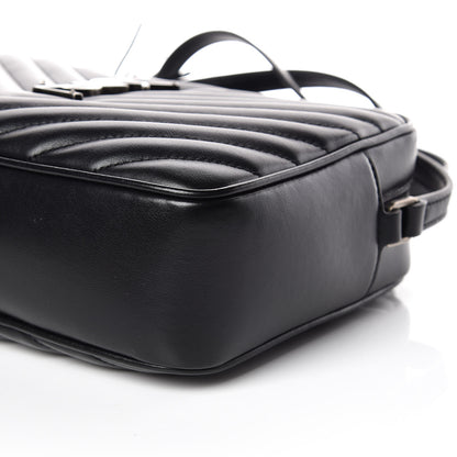 Saint Laurent Calfskin Matelasse Monogram Lou Camera Bag Black 6 of 9