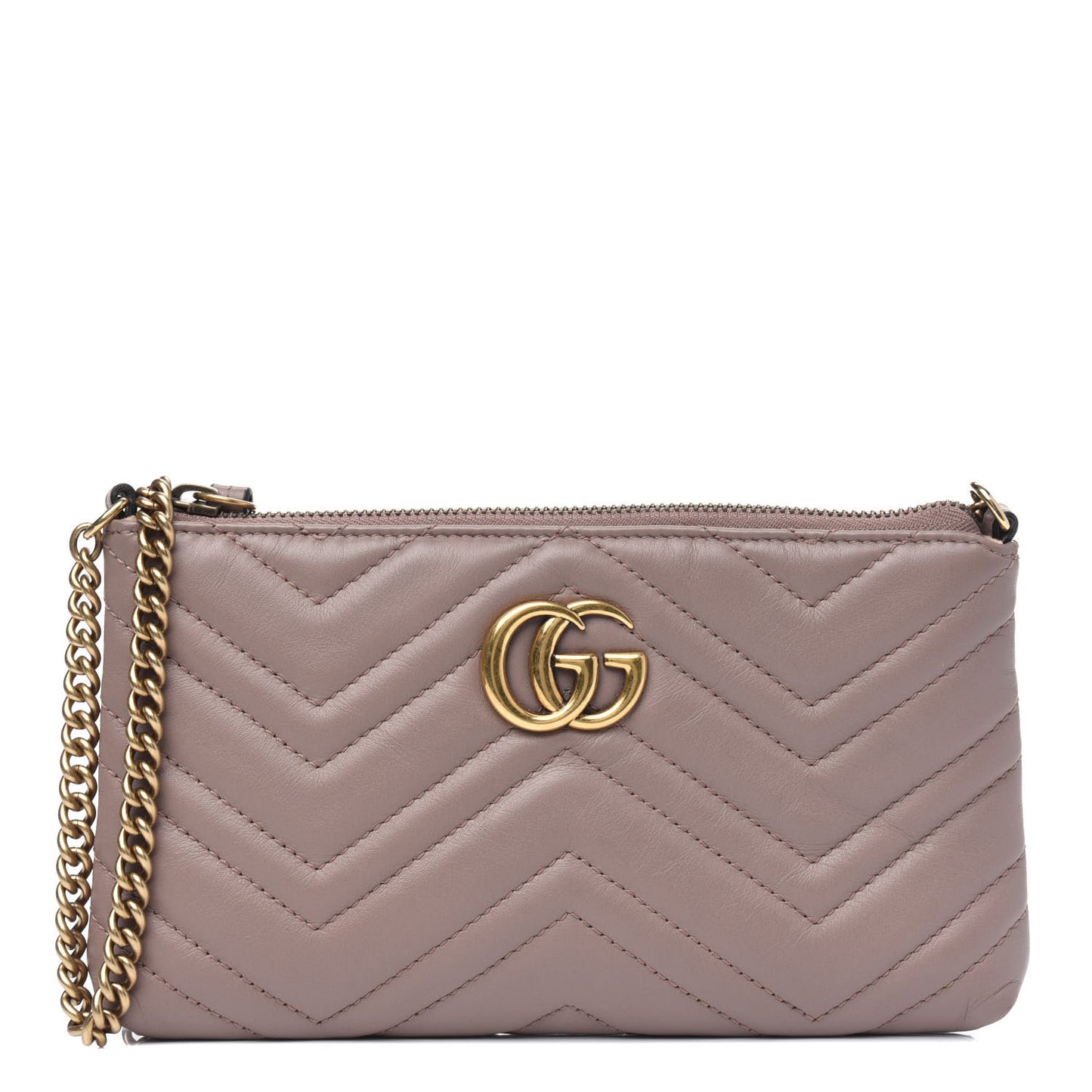 Calfskin Matelasse Mini GG Marmont Chain Bag Porcelain Rose