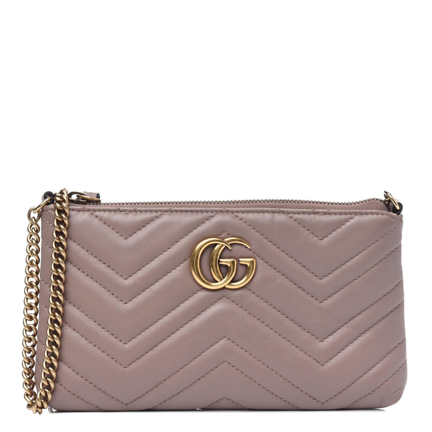 Gucci Calfskin Matelasse Mini GG Marmont Chain Bag Porcelain Rose 1 of 4